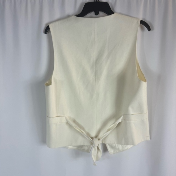 Preswick & Moore Ivory Button-Up Vest size:8 pearl accents Vintage Vest - Picture 9 of 13